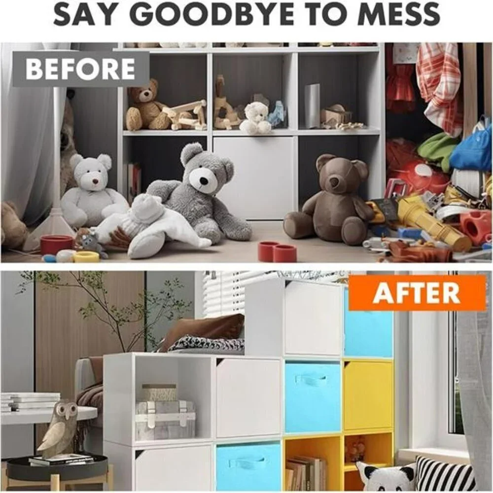 Storage Bins Foldable Fabric Storage Cubes And Cloth Storage Organizer Drawer